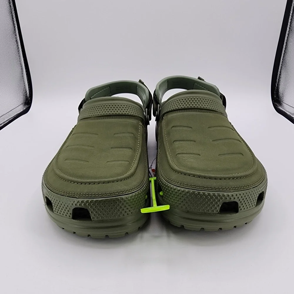 Crocs Yukon Vista II Clogs Mens‎ 13 LiteRide Adjustable Strap Army Green NEW